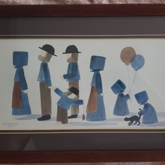 Diane Graebner Amish Painting "The Auction" - Picture 1 of 4